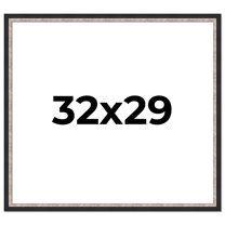 32x29 Frame Silver Real Wood Picture Frame Width 1.25 Inches | Interior Frame Depth 0.75 Inches |