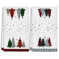 thumbnail image 3 of Festive Holiday Snowman and Fir Tree Patterned Kitchen Towels for Seasonal and Drying Dishes, 3 of 6