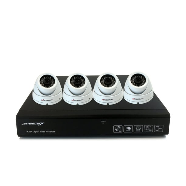 Speedex 4CH 1080P Dome AHD kits, Y Compris 1x4ch XVR, 4xCamera, 1x1TB HDD
