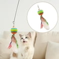 thumbnail image 4 of Cat Feather Toy Cat Teaser Playing Toy Rope Training Exercise Educational Toys Interactive Games Kitten Kitty Option 7-Head, 4 of 7