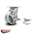 thumbnail image 2 of 5 Inch V Groove Semi Steel Caster with Roller Bearing and Brake/Swivel Lock SCC, 2 of 2