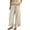 Beige, variant on Womens Summer Fashion Essentials Clothes Linen Barrel Pants for Women Straight Leg Wide Leg Pant High Waisted Trousers Casual Pants for Women