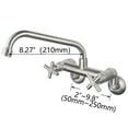 thumbnail image 6 of UMANYI Wall Mount Kitchen Faucet for Restaurant 2 Handle Adjustable Center 8 Inch Utility Sink Faucet, 6 of 6