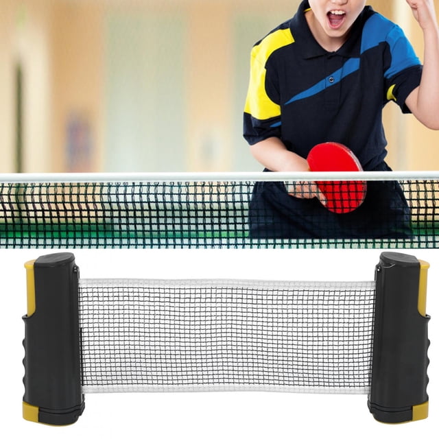 Support de Tennis de Table, Filet de Tennis de Table Rétractable Robuste et Durable Ondulé Noir Rouge/ Ondulé Noir Jaune, pour Jeux Intérieurs Extérieurs Filet de Tennis de Table Télescopique Ondulé Noir Jaune