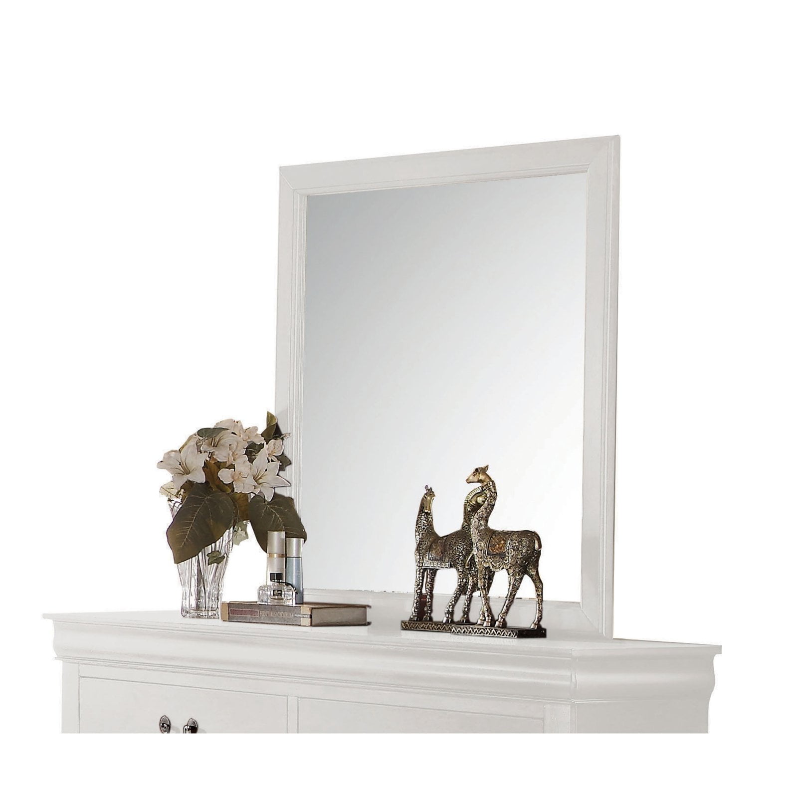 Acme Furniture Louis Philippe White Dresser and Mirror - Miko Decor
