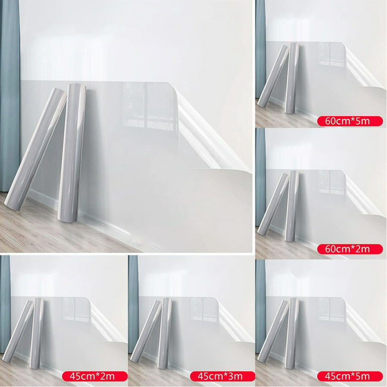 Electrostatic Absorption Wall Protective Film,Removable Clear Wall  Protector Oil Proof Waterproof Sticker Furniture Protective Film  Sticker,Heat