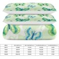 thumbnail image 2 of HAHDAXIA Butterfly Green Bedding Solid Comforter Set for All Seasons,3 Pieces(1 Comforter+2 Pillowcases),Soft Microfiber Bedding Set King(90"x90"), 2 of 7