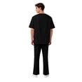 thumbnail image 5 of Domuza Scrubs for Men Set - V-Neck Scrub Top and Straight Leg Pants with Multiple Pockets Black L, 5 of 5