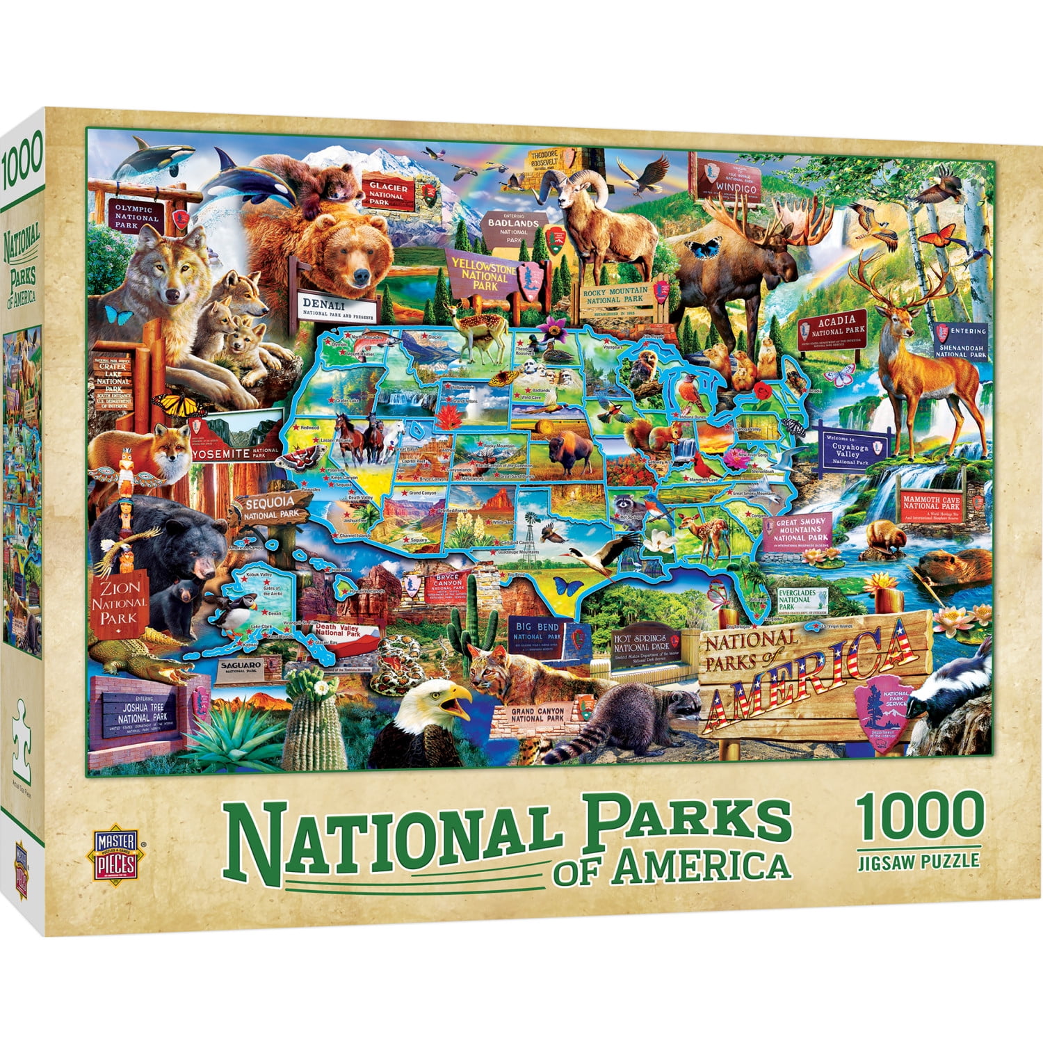 MasterPieces National Parks of America 1000 Pc Jigsaw Puzzle 19.25