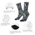 thumbnail image 3 of Logiee Indian Paisley 2 Print Adult Socks for Men & Women,Calf Socks, Ankle Socks,Boots Socks,Breathable Casual Sock,Unisex Crew Socks, 3 of 6
