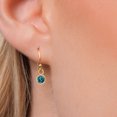 thumbnail image 3 of Gem Stone King 14K Yellow Gold London Blue Topaz Earrings for Women | 0.66 Cttw | Gemstone November Birthstone | Round 4MM, 3 of 6