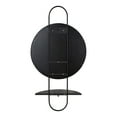 thumbnail image 4 of Kate and Laurel Patel Round Mirror with Shelf, Black 19x33x7, 4 of 9