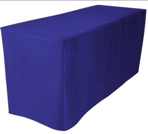 Fitted Polyester Table Cover Trade show Booth banquet DJ  Tablecloth RED 5' ft 