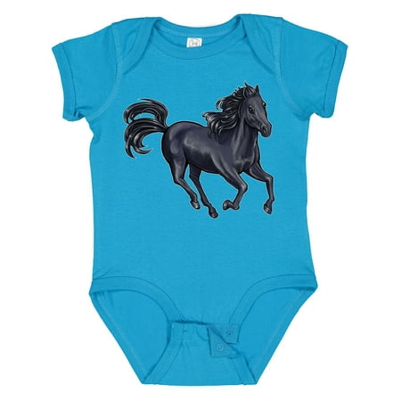 

Inktastic Beautiful Galloping Black Horse Gift Baby Boy or Baby Girl Bodysuit