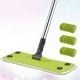 thumbnail image 3 of Trapeador de microfibra giratorio de 360 grados para pisos de madera dura, ideal para limpieza de pisos húmedos o secos (verde, con 3 almohadillas), 3 of 5