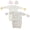 White/Pink, variant on Bambini Layette Newborn Baby Girl 6 Piece Gown Set