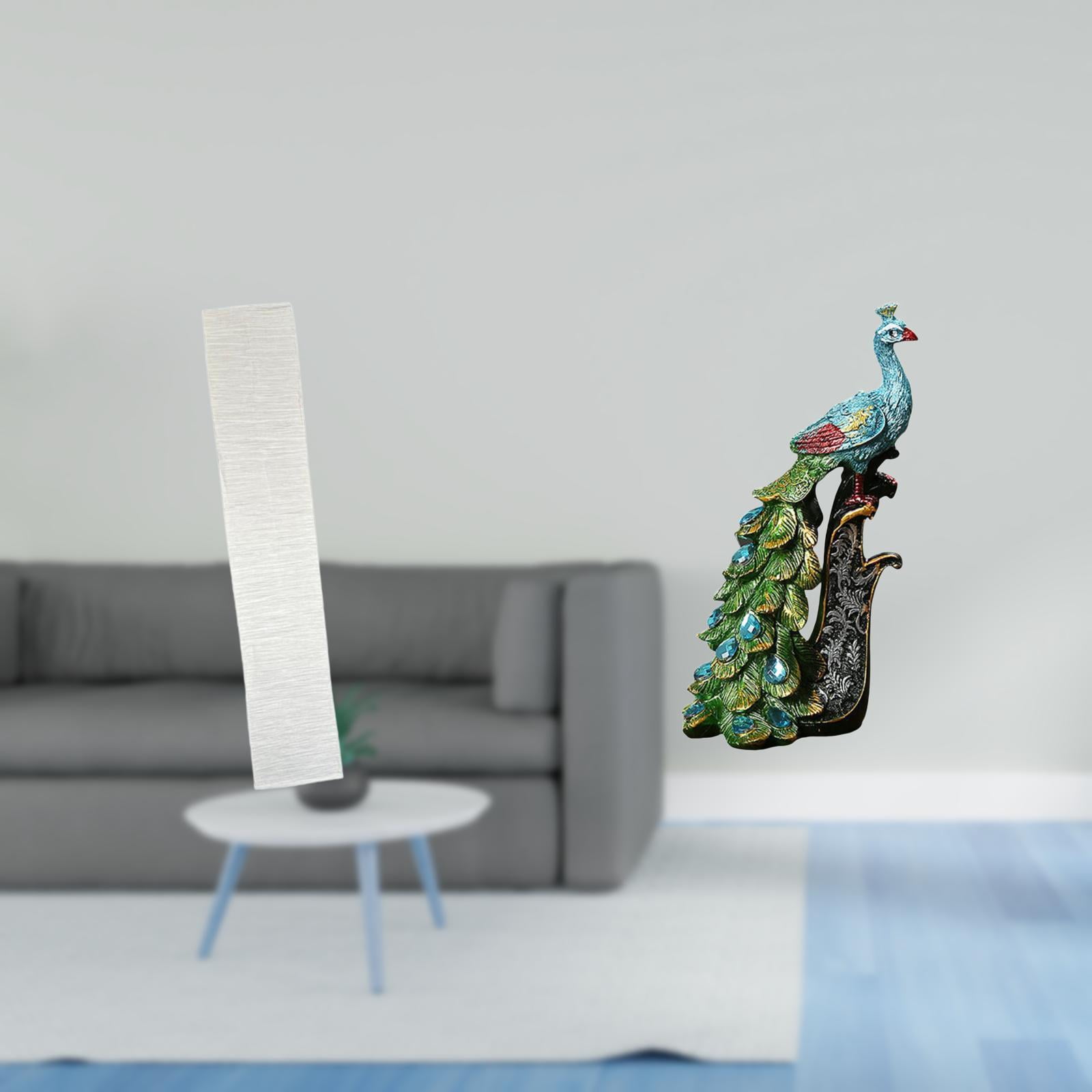 Floor Lamp Shade Peacock Statue Desktop Figurine Paper Material for Living Room and Bedroom Decor