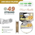 thumbnail image 2 of The Beadsmith Flex-Rite Beading Wire - 49-Strand, 0.024" (0.60 mm) Dia, 24k Gold-Plated, 30 ft, 2 of 8