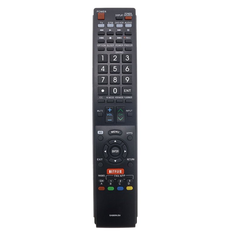 SHARP LCD LED 3D NETFLIX SMART TV Remote Control Replacement