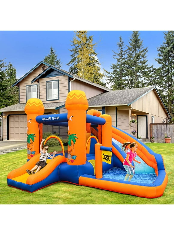 Bounce House Water Slides in Bounce Houses