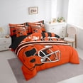 thumbnail image 3 of jejeloiu American Rugby Football 7 Pieces Bedding Comforter Set,Boys Ball Game Full Bedding Set For Teens Reversible, 3 of 8