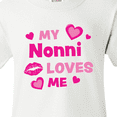 thumbnail image 4 of Inktastic Valentine's Day My Nonni Loves Me Hearts and Lips Youth T-Shirt, 4 of 5