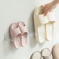 thumbnail image 4 of TIMIFIS Toothbrush Holders Bathroom Slippers Rack Punch Frees Toilet Wall Mounted Toilet Slippers Rack Wall Shoe Storage Bathroom Slippers Rack, 4 of 6