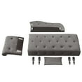 thumbnail image 6 of Holaki Tufted Upholstered Velvet Rolled Arm Chaise Lounges, Right Arm Facing Chaise Lounge with Nailhead Trim for Living Room Bedroom Office, Gray, 6 of 8