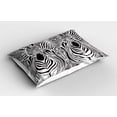 thumbnail image 2 of Ambesonne Black White Pillow Sham 2 Pack, Savannah Zebra Stripe, 26"x20", Black White, 2 of 3