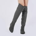thumbnail image 6 of DREAM PAIRS Women's Fashion Over The Knee High Low Block Heel Riding Boots HI_FLAT GREY Size 10, 6 of 6