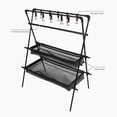 thumbnail image 4 of Outdoor Camping Cups Bowls Drying Rack Hung Shelf Aluminum Alloy Bracket Picnic BBQ Tableware Cookware Storage Rack Campsite Tools Shelf, 4 of 7