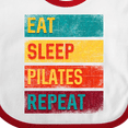 thumbnail image 4 of Inktastic Fitness Eat Sleep Pilates Repeat Boys or Girls Baby Bib, 4 of 4