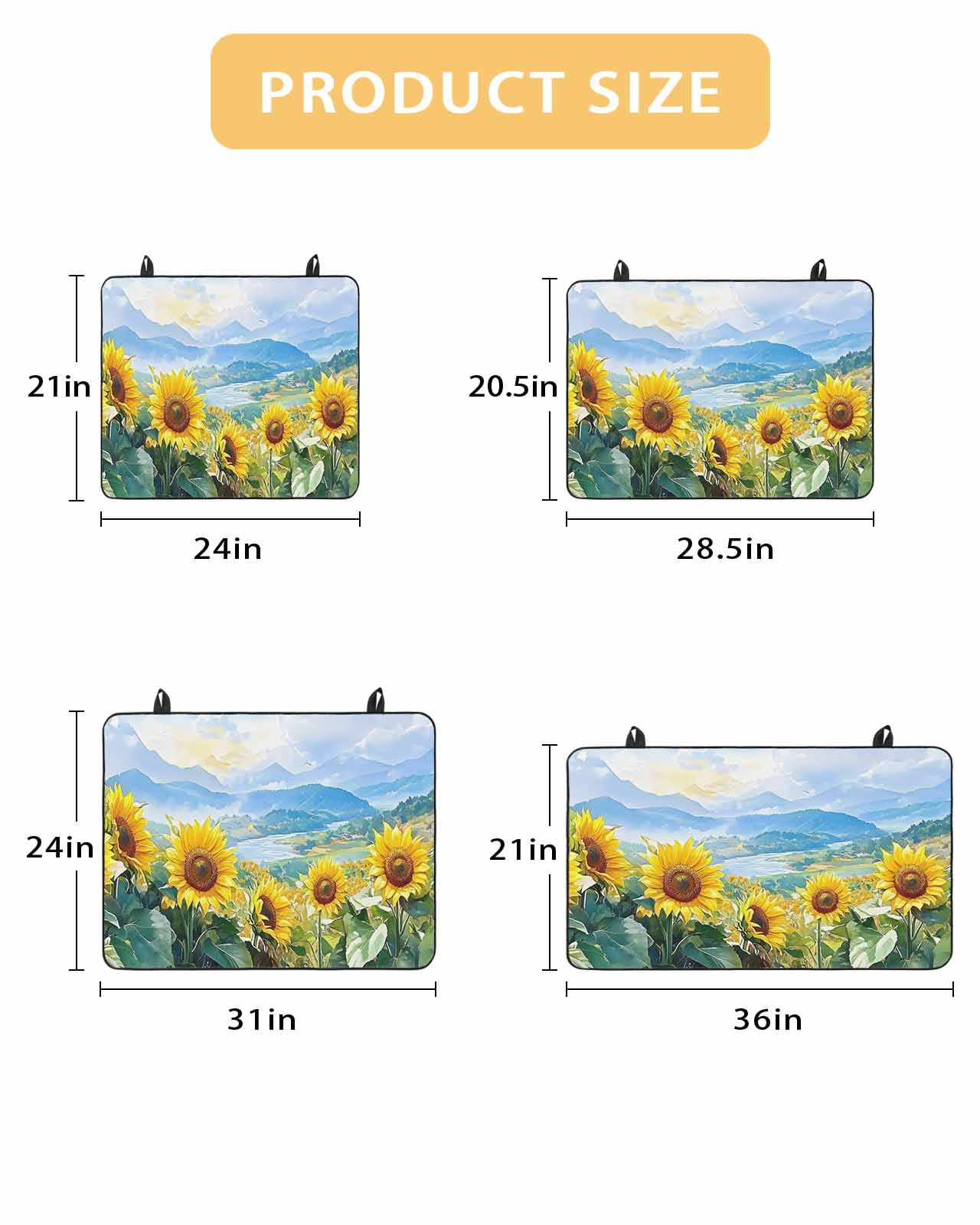 nqOlkjepod Large Induction Cooktop Protector Mat 36"x21", Sunflower Summer Stove Top Covers for Electric Stove, Spring Field Vintage Botanical Flowers Stove Burner Cover Mats, Glass Top Stove Cover