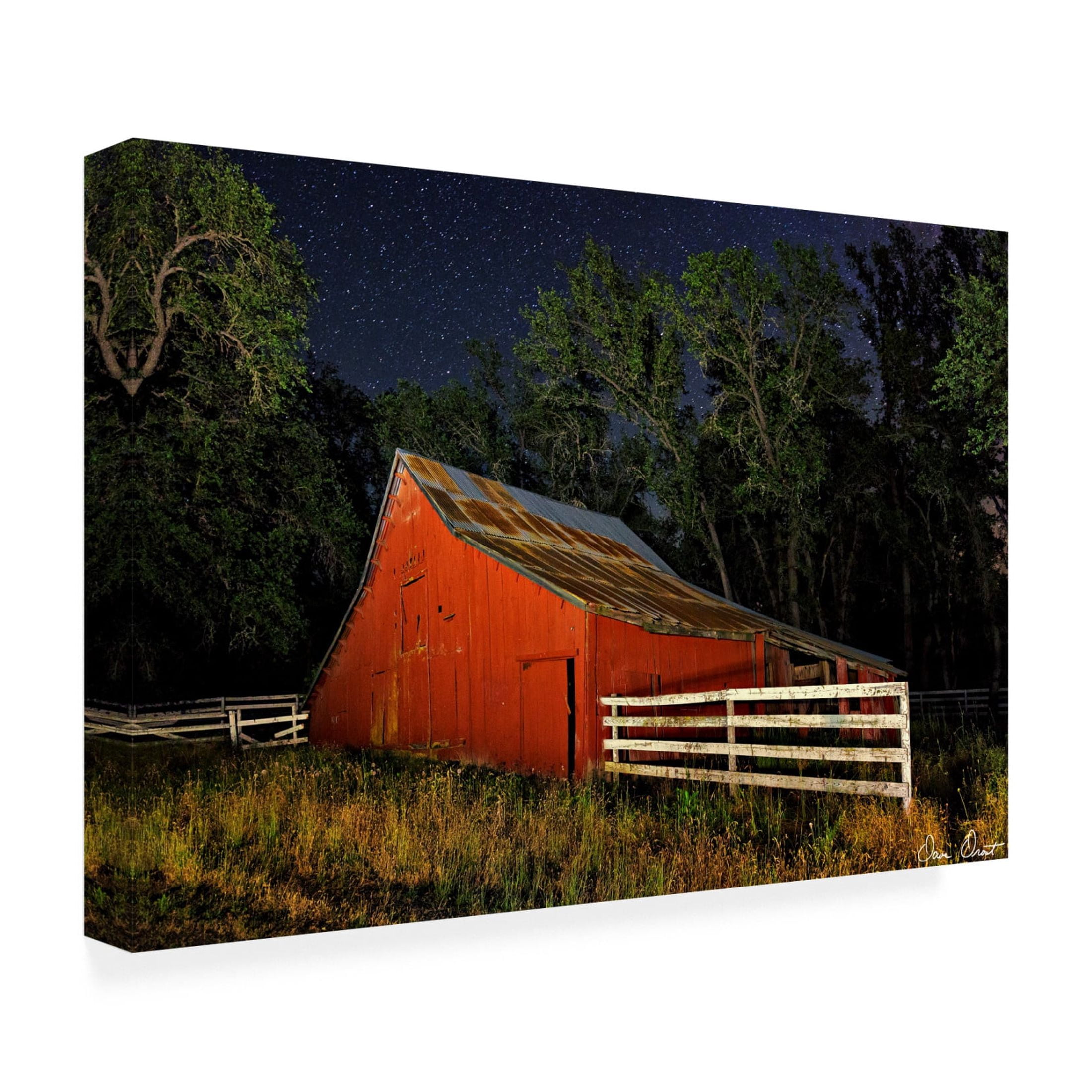 Trademark Fine Art David Drost Red Burn at Night Canvas Wall Art