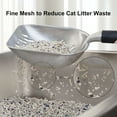 thumbnail image 5 of ZWHong Cat Litter Scoop, 14-inch Heavy Duty Metal Sifter with Deep Shovel & Comfort Grip, Aluminum Alloy Poop Scooper for Clumping Litter, Non-Stick Surface & Diagonal Sifting Holes, Black Handle, 5 of 8