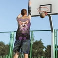 thumbnail image 5 of Naloa Dog in Lavender Flowers Basketball Jersey Reversible Men's Mesh Athletic Sports Shirts Training Practice S-4XLSmall, 5 of 6