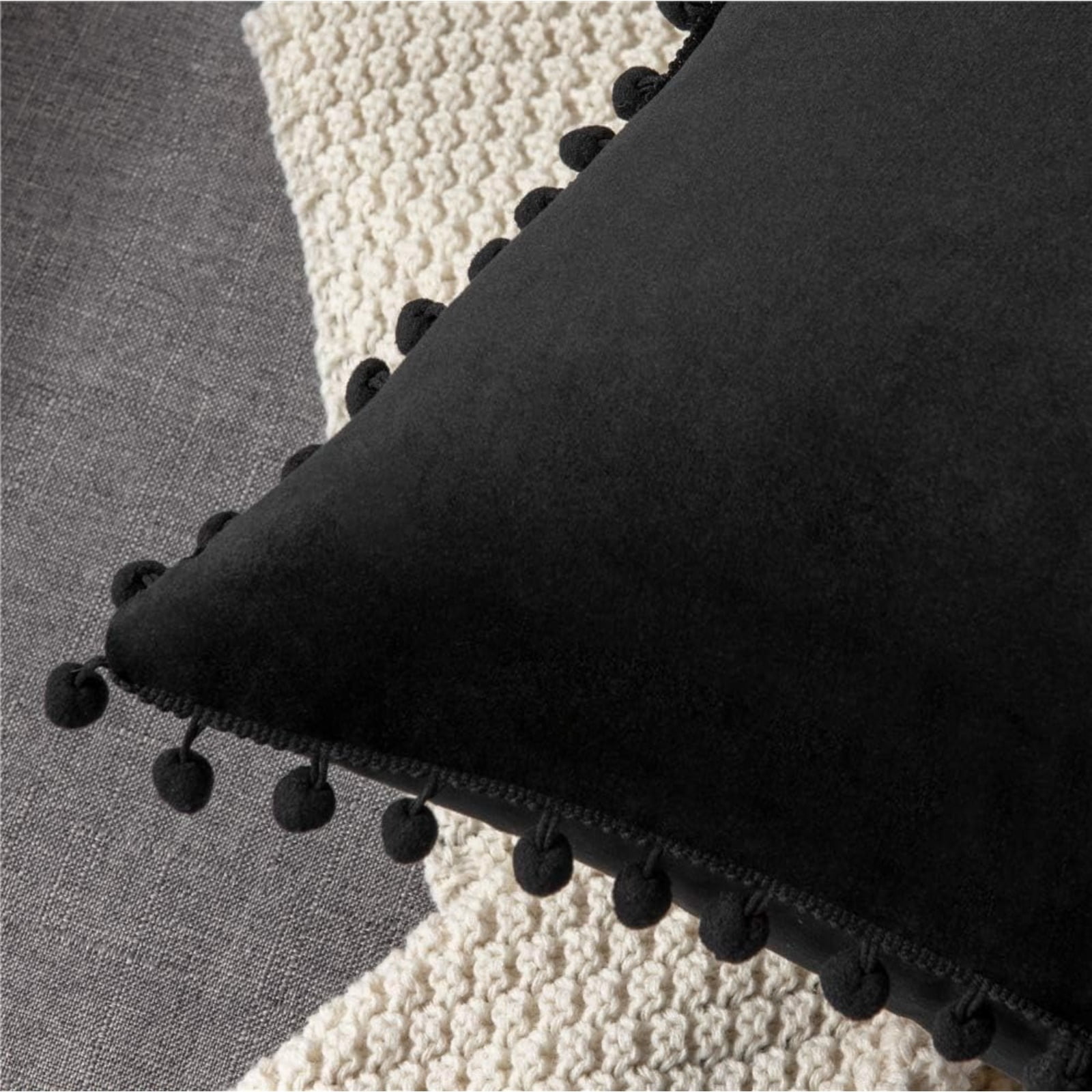 16×16 Inch Decorative Throw Pillow Cover 2-Pack Soft Textured Accent Cushion for Sofa Bed Living Room Home Decor