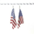 thumbnail image 2 of 2023 New independence Day Earnings for Womens Earrings Red Blue Aluminum Drop Earrings for Women Handwoven Earrings Us Flag Acrylic Hoop Earrings Pendant Earrings, 2 of 2