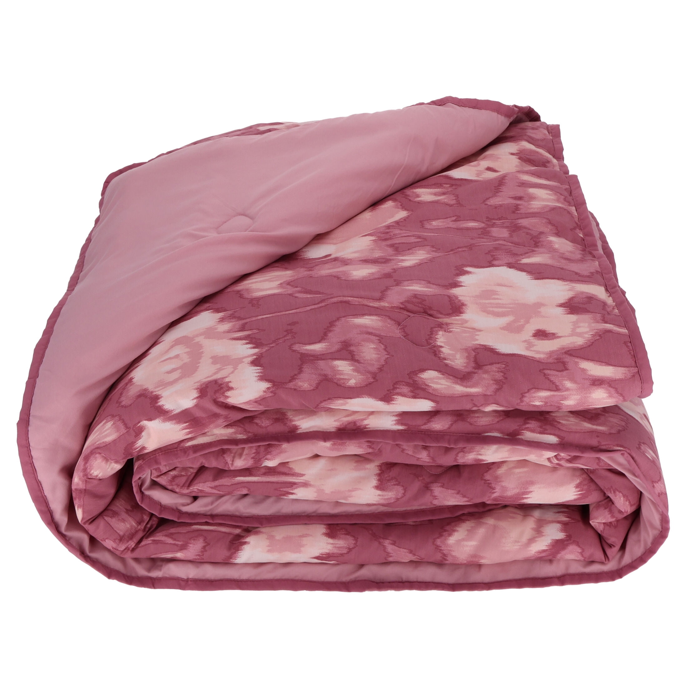 Mainstays Blurred Rose 2-Piece Pink Comforter Set, Twin/Twin XL