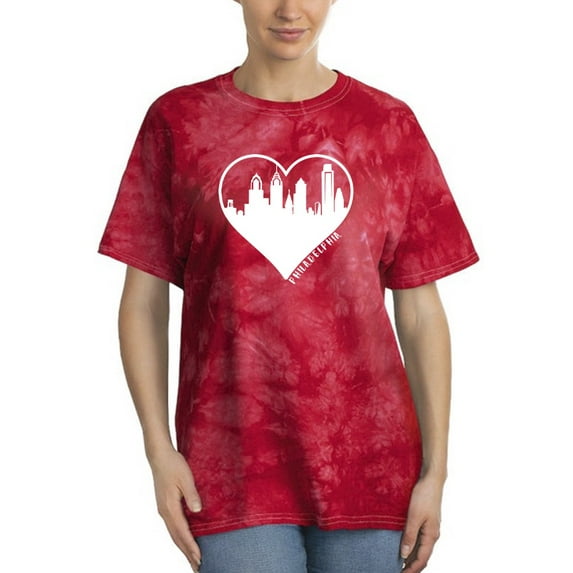 Philadelphia Heart Tie-Dye Crystal Women -Smartprints Designs, Female Medium