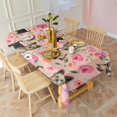 thumbnail image 2 of Yorkie Dog and Flower Florals Rectangle Tablecloth 60"x102",Waterproof Polyester Rectangle Table Cloth, Wipeable Spillproof Polyester Tablecloth for Dining, Camping, Indoor and Outdoor, 2 of 6