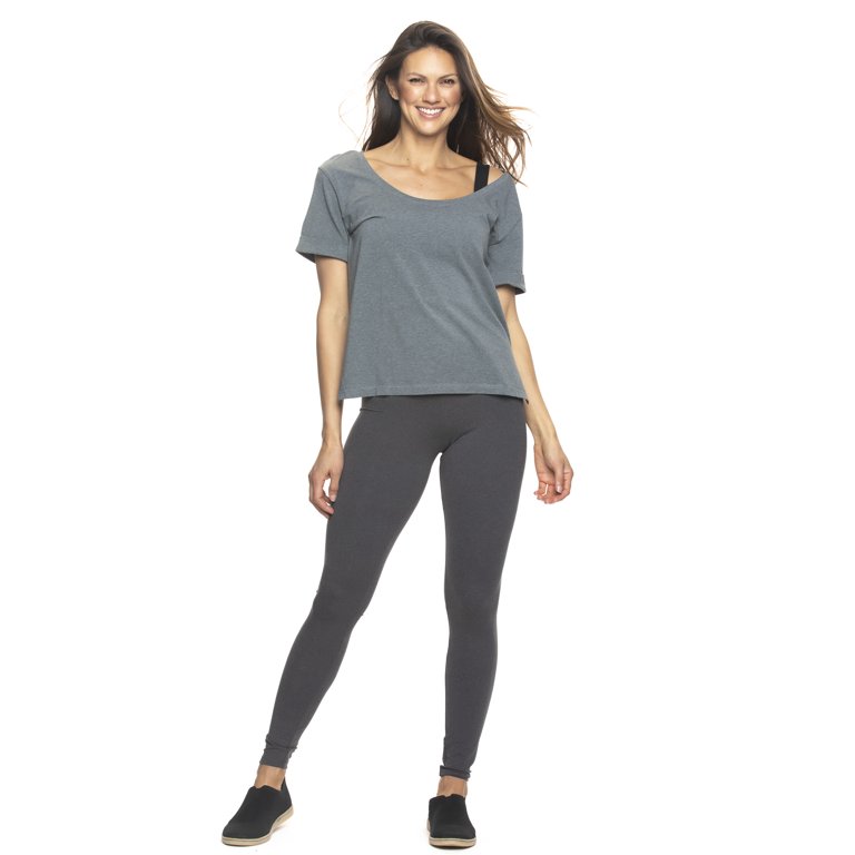 Felina Velvety Super Soft Lightweight Leggings 2-Pack - For Women - Yoga  Pants, Workout Clothes (Navy Charcoal, Medium)