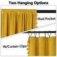 thumbnail image 6 of Haperlare Extra Long 108" Velvet Curtains for Living Room Boho Tassels Soft Luxury Home Decor Room Darkening Curtain Panels for Bedroom, Yellow, 2 Panels, 6 of 10