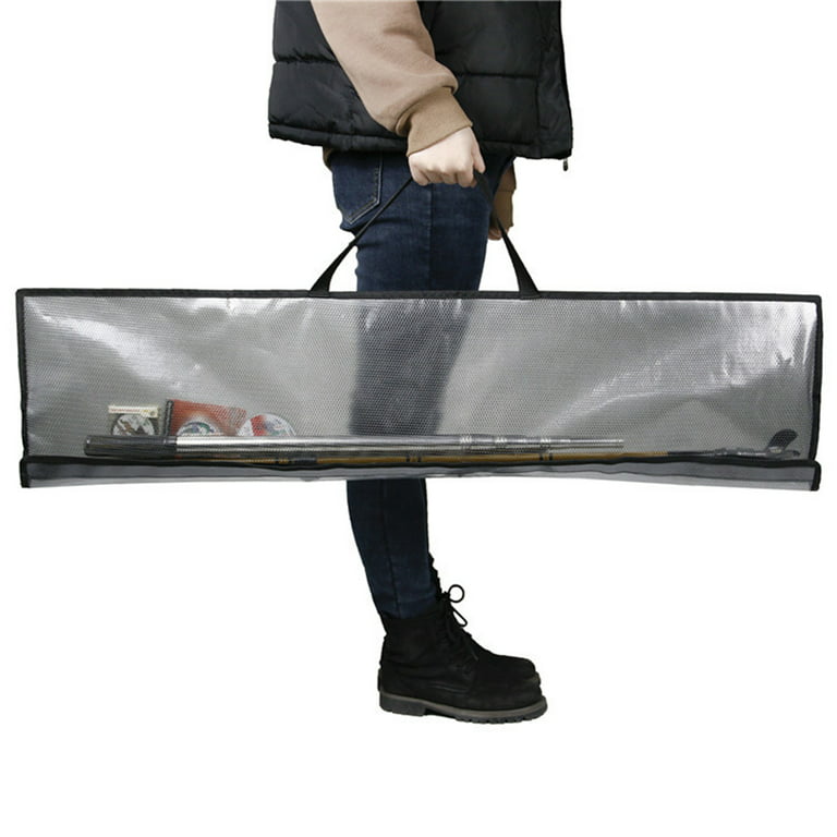 Carevas Waterproof PVC Fishing Rod Bag Fishing Pole Carrying Bag Case for  Fishing Rod Bait Line Tackle Storage Bag