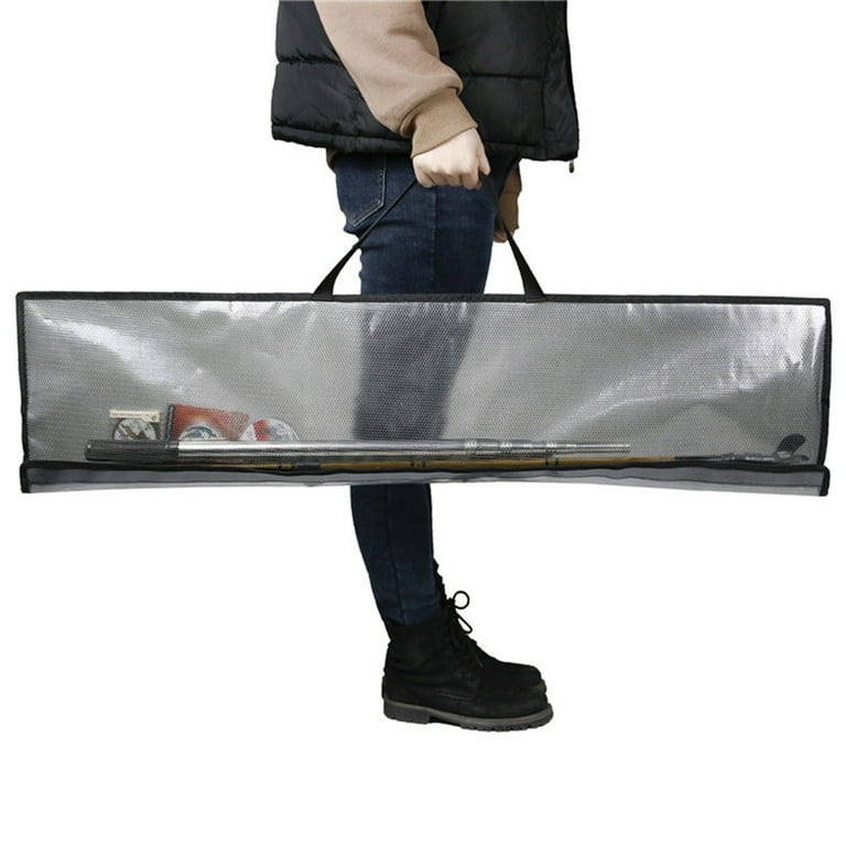 Ametoys Waterproof PVC Fishing Rod Bag Fishing Pole Carrying Bag Case for Fishing Rod Bait Line Tackle Storage Bag, Size: 106.5, Clear