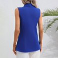 thumbnail image 4 of Women's Sleeveless Blazer Vest Single Button Lapel Open Front Suit Waistcoat for Business Casual Office Wear S, 4 of 6
