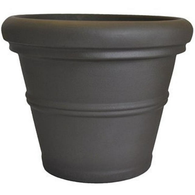 Tusco TUSRR20ES 20 in. Rolled Rim Planter, Espresso