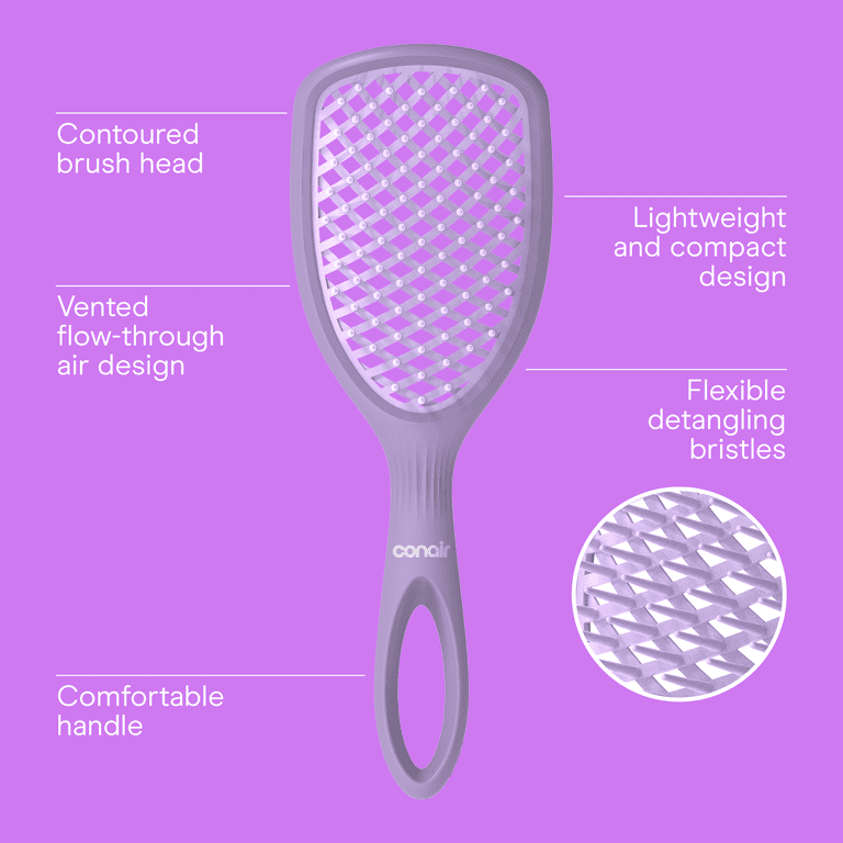 All Brush Mini Vented Paddle Hair Brush, Purple photo 2