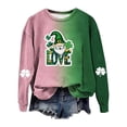thumbnail image 5 of Srogem St Patricks Day Shirt Women Trendy 2025 Fashion Sweater Long Sleeve Crew Neck Clover Fashion Pullover Clothes, 5 of 5