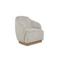 thumbnail image 5 of JERFIT Modern Accent Chair with Square Base, Upholstered Lounge Chair for Living Room, Bedroom, Cozy Polyester Fabric, Beige, 5 of 5